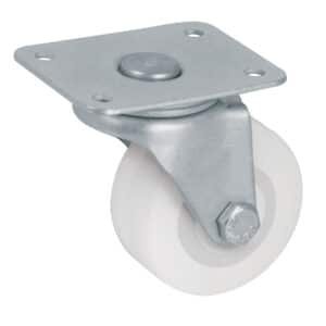 48624 - Rodaja de polietileno 2" placa giratoria, con buje, FIERO