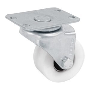 48625 - Rodaja de polietileno 2" placa giratoria, con balero, FIERO