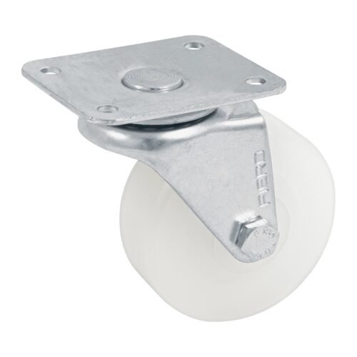 48626 - Rodaja de polietileno 2-1/2" placa giratoria con buje, FIERO