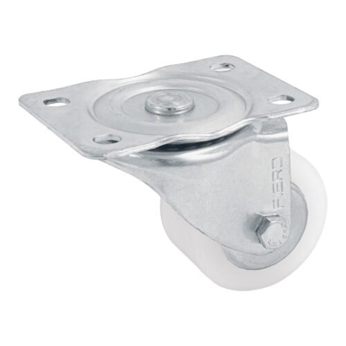 48627 - Rodaja de polietileno 2-1/2 placa giratoria con balero FIERO