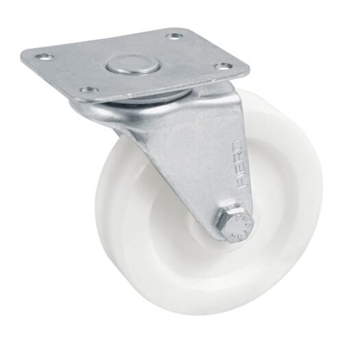48628 - Rodaja de polietileno 3" placa giratoria, con buje, FIERO