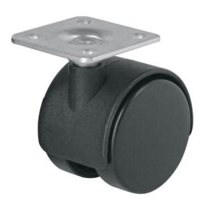 44384 - Rodaja tipo yoyo de 40 mm con placa, sin freno, FIERO