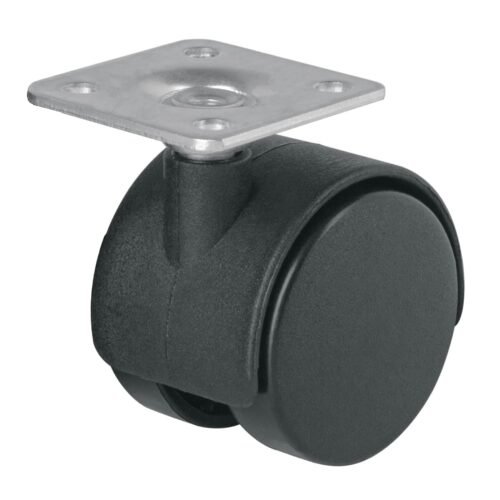 44384 - Rodaja tipo yoyo de 40 mm con placa, sin freno, FIERO