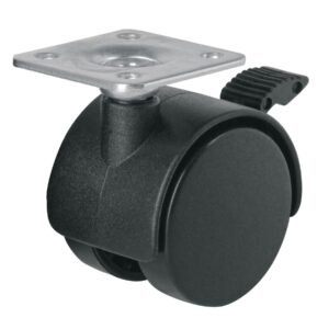 44388 - Rodaja tipo yoyo de 40 mm con placa, con freno, FIERO