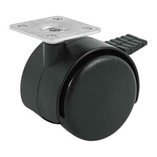 44389 - Rodaja tipo yoyo de 50 mm con placa, con freno, FIERO