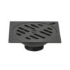 49538 - Resumidero cuadrado 4"x4", metálico, negro, Foset Basic