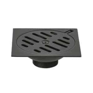 49538 - Resumidero cuadrado 4"x4", metálico, negro, Foset Basic