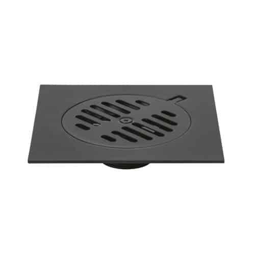 49539 - Resumidero cuadrado 6"x6", metálico, negro, Foset Basic