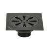 45473 - Resumidero cuadrado 4"x 4", acero inoxidable, negro, gota