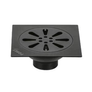 45473 - Resumidero cuadrado 4"x 4", acero inoxidable, negro, gota