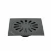 45474 - Resumidero cuadrado 6"x 6", acero inoxidable, negro, gota