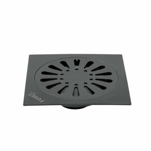 45474 - Resumidero cuadrado 6"x 6", acero inoxidable, negro, gota
