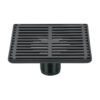 46689 - Resumidero cuadrado 6"x 6", acero inoxidable, negro, Aqua
