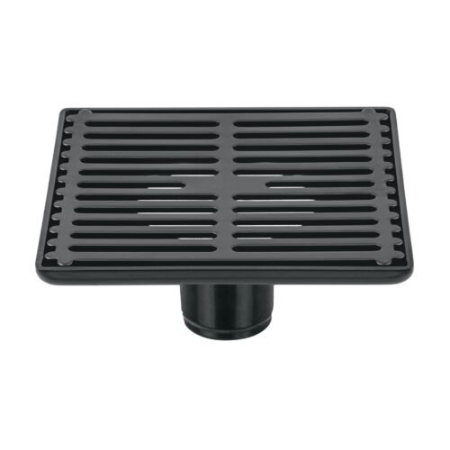 46689 - Resumidero cuadrado 6"x 6", acero inoxidable, negro, Aqua