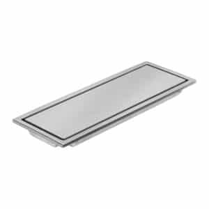 46544 - Resumidero rectangular 30x11cm reversible, inox, FOSET AQUA