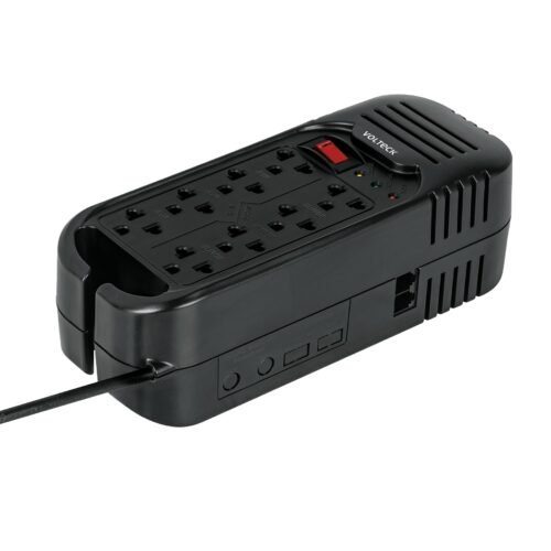 45574 - Regulador de voltaje de 1600 VA / 800 W 8 contactos, Volteck