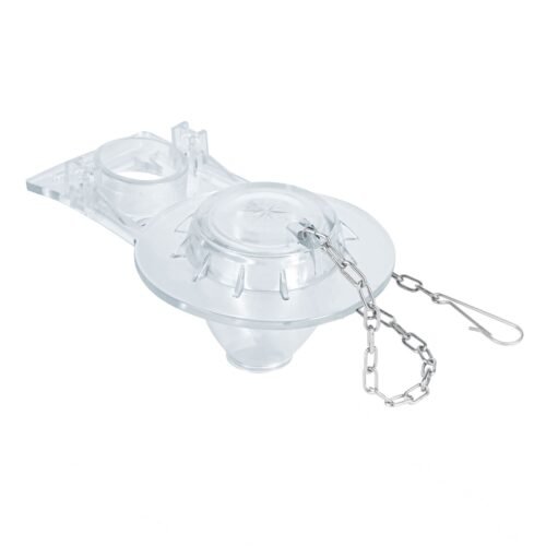 40089 - Sapo 2" para WC, PVC, trasparente, cadena inox, Foset