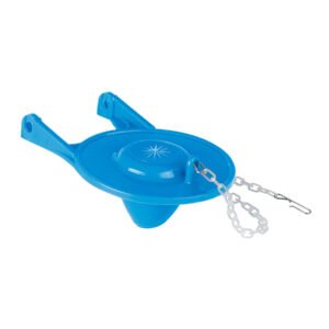 40172 - Sapo 3" para WC, PVC, azul, cadena plástica, Foset