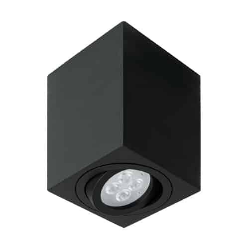 SOB-403S.jpg 49719 - Luminario de sobreponer c/spot dirigible, cuadrado, negro