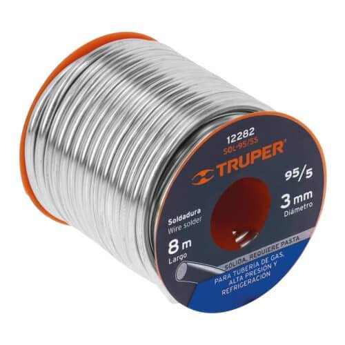 12282 - Soldadura sólida 95/5 para tubería de gas, 450 g