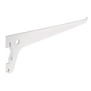 47708 - Ménsula plana blanca para cremallera sencilla, 25cm, FIERO