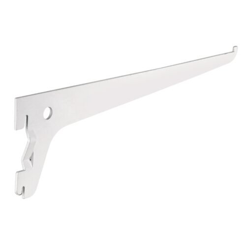 47708 - Ménsula plana blanca para cremallera sencilla, 25cm, FIERO