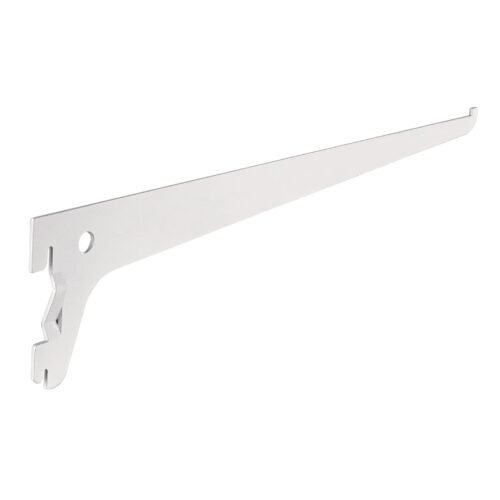 47709 - Ménsula plana blanca para cremallera sencilla, 30cm, FIERO