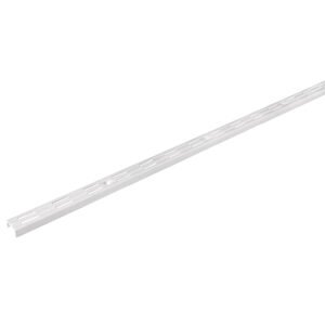 47718 - Cremallera doble blanca para ménsulas planas, 1.5m, FIERO