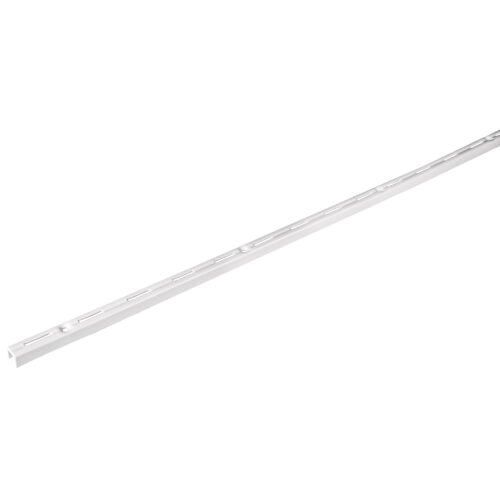 47712 - Cremallera sencilla blanca para ménsulas planas, 2m, FIERO