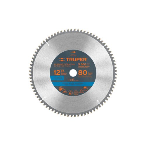 12685 - Disco sierra 12" para aluminio, 80 dientes centro 1", Truper