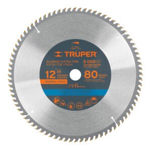 12684 - Disco sierra 12" para madera, 80 dientes centro 1", Truper
