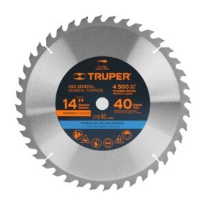 18322 - Disco sierra 14" para madera, 40 dientes centro 1", Truper
