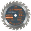 100172 - Disco sierra 4-1/2" para madera, 24 dientes centro 3/8"