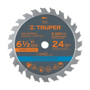 102471 - Disco sierra 6-1/2" p/madera, 24 dientes con centro 5/8"