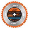 100104 - Disco sierra 7-1/4" p/madera, 40 dientes centro 5/8", Expert