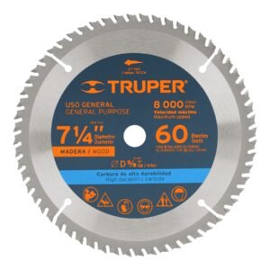 18324 - Disco sierra 7- 1/4" para madera, 60 dientes centro 5/8"