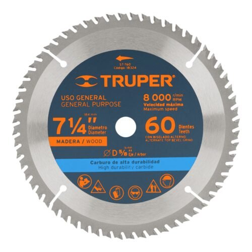 18324 - Disco sierra 7- 1/4" para madera, 60 dientes centro 5/8"