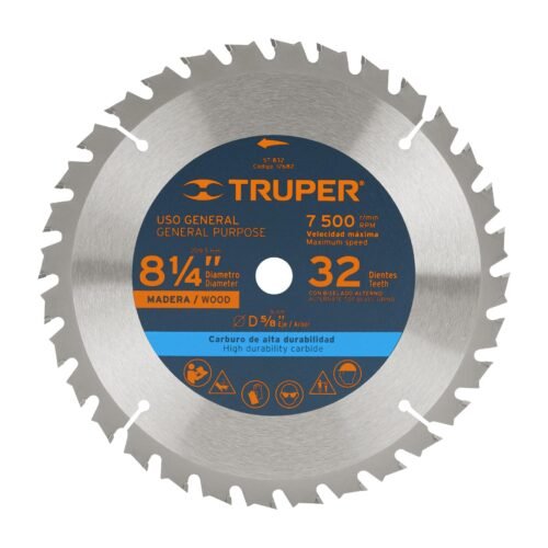 12682 - Disco sierra 8-1/4" para madera, 32 dientes centro 5/8"