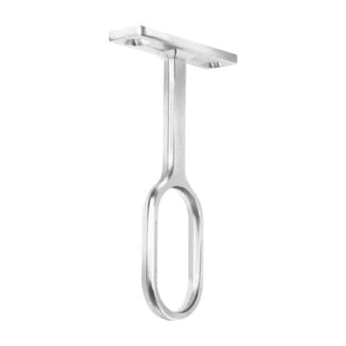 48979 - Soporte central para tubo ovalado de clóset, HERMEX
