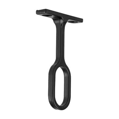 46586 - Soporte negro para tubo ovalado de closet, HERMEX
