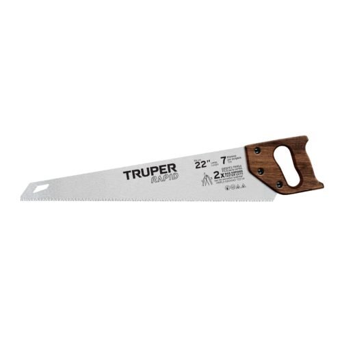 102952 - Serrucho Rapid 22", 7 DPP, mango de madera, Truper