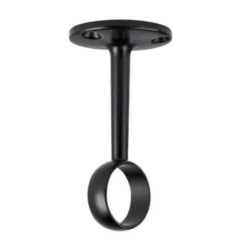46583 - Soporte negro para tubo redondo de closet, HERMEX