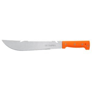 T-460-12.jpg 100654 - Machete rambo 12", cacha remachada naranja, TRUPER