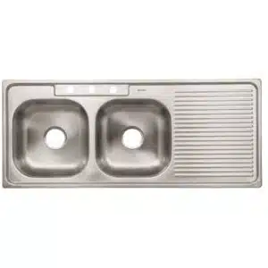 45060 - Tarja de empotrar 120 x 50 cm doble tina izquierda, FOSET