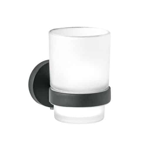 TBA-71M.jpg 45957 - Portavaso cepillero negro con vaso de vidrio, Foset Túbig