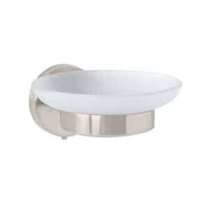 TBA-74N.jpg 45965 - Jabonera metálica satín con plato de vidrio, Foset Túbig