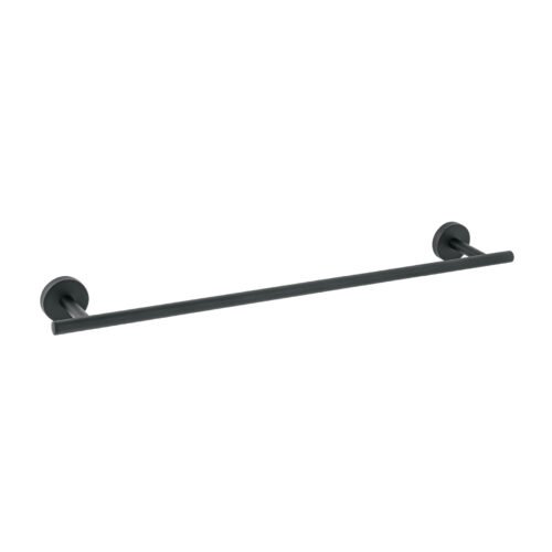 45972 - Toallero de barra metálico acabado negro, Foset Túbig