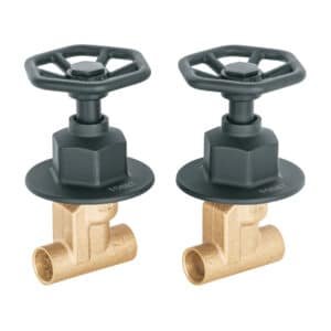46788 - Juego llaves empotrar soldables, volante negro, Túbig
