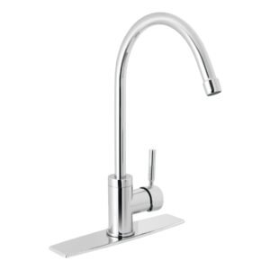 46765 - Monomando para fregadero, cuello alto, cromo, Foset Tubig