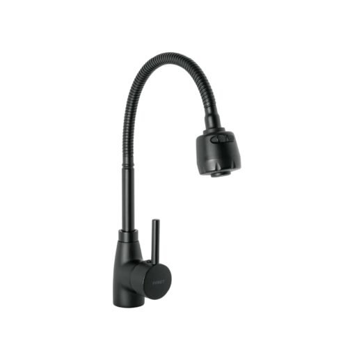 TBF-87M.jpg 47388 - Monomando para fregadero con cuello flexible, negro, Tubig